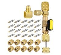 HVAC Valve Core Removal Tool - All Copper Polished Chrome Plating | Quick Universal Non Slip Valve Stem Install Remover Tool | For Business Users Tech Enthusiasts Repair Maintenance System Use