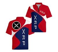 HVAVGLDCW Polo 3D da Uomo Comode per RI.pp.Le X.RP Active Leggere Maniche Corte Colletto T-Shirt Stampa Abbigliamento Sportivo Cucitura Maglietta Top-HongLanSe||x_s