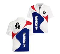 HVAVGLDCW Polo da Golf 3D Uomo per R.a.in.bo.w S.IX S.ie.g.e Colori A Contrasto Comode Maniche Corte Abbigliamento Sportivo Stampato T-Shirt con Colletto Fitness-BaiLanSe||l