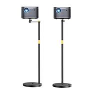 HVAYING Supporto per proiettore, girevole a 360°, supporto nascosto per divano contro la parete, regolabile in altezza, mini staffa di montaggio a parete per proiettore, compatibile con videocamera