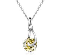 HVBIHRJIP Accessori 2 d Colore blu rosa giallo giaissino collane a sospensione per donne collana per gocce d'acqua per donne - compleanno di San Valentino