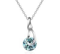 HVBIHRJIP Accessori 2 d Colore blu rosa giallo giaissino collane a sospensione per donne collana per gocce d'acqua per donne - compleanno di San Valentino