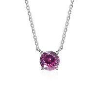 HVBIHRJIP Accessories 1ct Moissanite Necklace for Women Red/Blue/Green Diamond Necklaces D Color Moissanite Pendant Necklace for Women