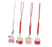 HVBIHRJIP Keeechains 8pcs Luck Borse Cat Pendiants Chay Charms per borse artigianato Accessori carini portachiavi decorativi