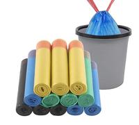 HVDHYY 10L-15L Sacchetti Spazzatura Piccoli 12 Rotoli/180 Pezzi, Adatti Per Ufficio, Appartamento, Soggiorno, Camera Da Letto, Sacchi Della Spazzatura Da Bagno (nero, Blu, Giallo, Verde)