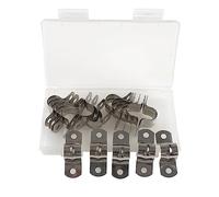 HVDHYY 16mm Morsetto per tubi in Acciaio Inossidabile 304 per Il Fissaggio Della Cinghia Del Tubo di Installazione Del Tubo, U tubo morsetto Adatto per Giardino Domestico Interno Esterno (20Pezzi)
