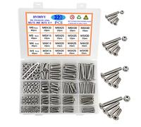 HVDHYY Bulloni M3 M4 M5 M6 Viti a Testa Cilindrica Esagono Incassato A2-70 Viti Macchina Testa Esagonale Acciaio Inossidabile Kit Assortimento Dadi A Testa Svasata con Scatola Immagazzinaggio 320pcs