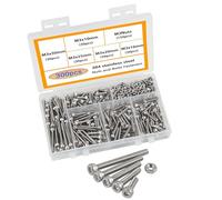 HVDHYY M3 Set Bulloni e Dadi,Viti 304 Scciaio Inossidabile Incassato Bulloni Con Testa a Brugola Viti Con Assortimento di Noci Antiruggine Per Mobili Macchinari Auto Stampa 3D 300pcs