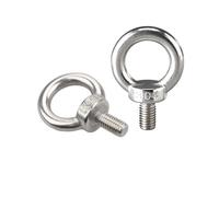 HVDHYY M6 * 11 304 in Acciaio Viti ad Occhiello Inossidabile Vite ad Anello Con Bullone a Occhiello Fisso Anello ad Occhiello Adatto per Uso Interno ed Esterno 10PCS