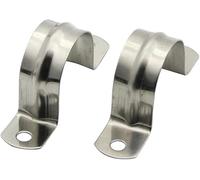 HVDHYY Morsetto per Tubi 304 Acciaio Inossidabile Pinze a Clip Tipo di Tubo Morsetto U Tubo Morsetto di Accoppiamento Cerchio Ø 1-9/16" / 40mm-16 pc