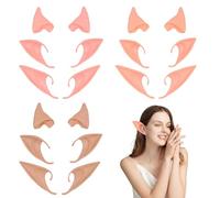 HVIHWI 9 paia di orecchie da elfo, orecchie da elfo in lattice, per bambini e adulti, cosplay elfo Ears elfbar per adulti fatine per cosplay elfo, Natale, Halloween, carnevale, decorazioni per feste