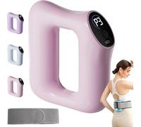 Hvjwfu Multifunctional Full-Body Fascia Ring, fascia blaster silicone ringHandheld Body Cellulite Massage Tool with Belt, Fascias Blasters Rechargeable, for Women Men-Pink