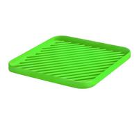 HvOvMvE Vassoio organizer in silicone per lavello da cucina e bagno, vassoio per lavastoviglie, vassoio versatile per bagno e cassetti, piano di lavoro antiscivolo (verde)