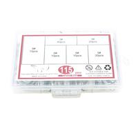 HVRFJXI 115 ganci a vite di dimensioni assortite, in acciaio inox, colore argento, per uso interno ed esterno, per appendere piante in acciaio inox