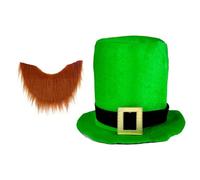 HVRFJXI Abbracciare la tradizione irlandese con un robusto Patricking Day Green Designs colori vivaci top cappello e barba uso quotidiano divertente festa usura