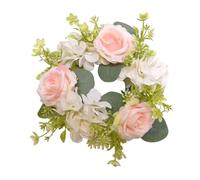 HVRFJXI Anelli di Natale Ghirlanda Artificiale Rose Holder Anelli Per Pilastri Bottiglia di Vino Decorazione Festa di Natale Decorazione Celebrazione Decorazione