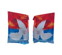 HVRFJXI Bandiere di culto per danza bandiere leggere con uccelli della pace per esterni e accessori artistici in chiffon