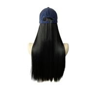 HVRFJXI Cappello da baseball casual con parrucchino estensioni dei capelli coda di cavallo per cosplay Streetwear cappello da sole capelli lunghi puntelli fotografici