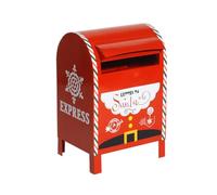 HVRFJXI Cassetta postale natalizia antiruggine per decorazione esterna, resistente alle intemperie, in metallo, per biglietti di auguri e portici per le vacanze, decorazione per cassette postali