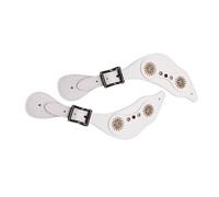 HVRFJXI Cinghie da equitazione regolabili in stile vintage floreale occidentale in pelle PU accessori per stivali per cavalieri equitazione buona cinghia