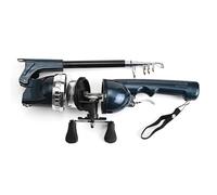 HVRFJXI Compatta canna da pesca pieghevole doppio braccio oscillante per migliorare la precisione di lancio in vari corpi idrici Asta con manico ergonomico