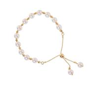 HVRFJXI Elegant Imitation Pearls Beaded Elastic Cord Handchain Comfortable Jewelry Women Everyday Accessory Modern Minimalist Pearls Accessory