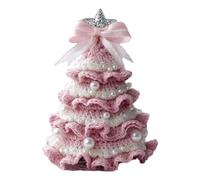HVRFJXI Il set di artigianato per albero di Natale all'uncinetto include istruzioni passo passo passo filo per principianti fatto a mano decorazione per albero di Natale all'uncinetto ornamento per