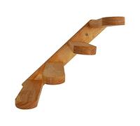 HVRFJXI Mensola da parete galleggiante in legno, scala da arrampicata a 4 gradini, larghezza 6 cm, in legno massello di gomma, 39 x 21 cm, montaggio a parete