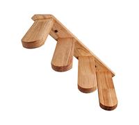 HVRFJXI Mensola da parete galleggiante in legno, scala da arrampicata a 4 gradini, larghezza 6 cm, in legno massello di gomma, 39 x 21 cm, montaggio a parete