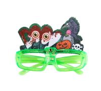 HVRFJXI Occhiali luminosi a LED illuminati per esibizioni teatrali confortevoli in plastica occhiali da vista decorazione di Halloween lampeggiante