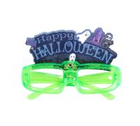 HVRFJXI Occhiali luminosi a LED illuminati per esibizioni teatrali confortevoli in plastica occhiali da vista decorazione di Halloween lampeggiante