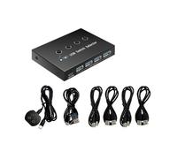 HVRFJXI Plug Play USB3.0 Sharing Switcher consente a 4 PC di controllare 4 USB per la condivisione della stampante Commutazione USB Seleziona lega Hub USB Switcher consente a più computer di