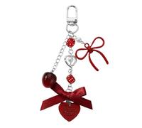 HVRFJXI Portachiavi unico scheletro archi accento stile punk borsa fascino portachiavi per ragazze accessori moda ciondolo borsa dolce teschio archi portachiavi per ragazze, B