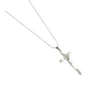 HVRFJXI Punk Crucifix Charm Necklace Adjustable Length Neckchain Faith Symbol Pendant Clavicle Chain For Men And Women Youth Fashion Jewelry
