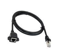 HVRFJXI RJ45 Gigabit Cable Male to Female Screw Panel Mount Ethernet Networking Shield Extension Cable for Computer Accessories Home Extension Cable