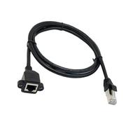 HVRFJXI RJ45 Gigabit Cable Male to Female Screw Panel Mount Ethernet Networking Shield Extension Cable for Computer Accessories Home Extension Cable