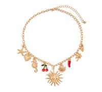 HVRFJXI Seashells And Starfishes Pendant Necklace Beach Jewelry Elegant Clavicle Chian For Fashion Forward Women Seashells Necklace Alloy