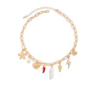 HVRFJXI Seashells And Starfishes Pendant Necklace Beach Jewelry Elegant Clavicle Chian For Fashion Forward Women Seashells Necklace Alloy