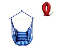 HVRFJXI Sedia pieghevole sospesa per letto, include 2 cuscini e struttura per riporre oggetti, per il riposo della casa, il cortile, il rilascio della tensione, sedia a dondolo ergonomica