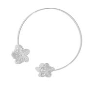 HVRFJXI Stackable Necklace With Adjustable Floral Cuff Design Beach Jewelry Stylish Chokers Adornment For Women Dainty Floral Cuff Necklace