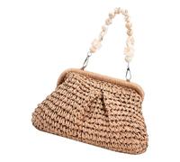 HVRFJXI Unique Straw Handbag Women's Beach Bag Shoulder Underarm Purse With Spacious Interior Suitable For Various Occasion Women's Straw Bag