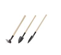 HVSYVVSRL 3/6/9pcs Set Mini Attrezzi da Giardinaggio for Invasatura Manico in Legno Pala Rastrello Multifunzionale Pianta Domestica Strumenti Bonsai Versatile Facile da Usare(3pcs)