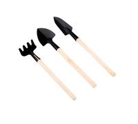 HVSYVVSRL 3 Pz/Set Rastrello da Giardino Pale Manico in Legno Testa di Metallo Mini Bambini Strumento Forniture Fai da Te Fiori Pianta Diserbo Semina Versatile Facile da Usare(B)