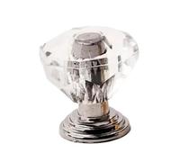 HVSYVVSRL Maniglia For Cassetto Da 10 Pezzi Utilizzare For Pomelli Del'armadio, Raccordi For Cassetti, Acrilico A Forma Di Cristallo Diamante Dorato Ampia Applicazione(Silver)