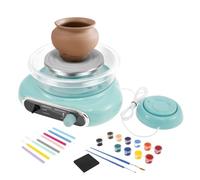 HVSYVVSRL Mini Tornio Elettrico for Ceramica con Pedale, Macchina for E Kit for, Vasca Rimovibile, Studio Fai da Te, for velocità Regolabile E Stabile