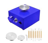 HVSYVVSRL Mini Tornio Elettrico for Ceramica, Macchina for con Disco in, Giradischi da 2000 Giri/min, Strumento Fai Te for Argilla, for Modellare La for in velocità Regolabile E Stabile(Blue)