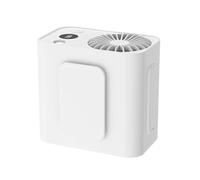 HVSYVVSRL Ventilatore Da Esterno Con Batteria Ai Polimeri, Anti-caduta, Assorbimento Degli Urti, USB Portatile, Collo Senza Pale Clip A Mani Libere(White)