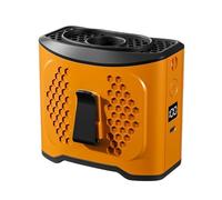 HVSYVVSRL Ventilatore Portatile Da Cintura, 13000 Giri/min, Ricaricabile Tramite USB, Indossabile, Con, 4 Velocità, Raffreddamento 22 Ore, Torcia, Strumento Di Estivo Clip A Mani Libere(Orange)