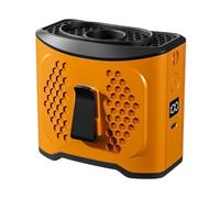 HVSYVVSRL Ventilatore Portatile Da Cintura Con Batteria 10000 MAh E Ricarica Mobile, A Mani Libere For Collo/scrivania, 4 Velocità, Raffreddamento 22 Ore, Display LCD Clip A Mani Libere(Orange)
