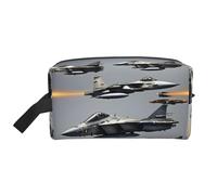 HVTTIOR Aircraft Fighter Jets stampa articoli da toeletta trucco e oggetti essenziali quotidiani grande capacità borsa da viaggio con cerniera
